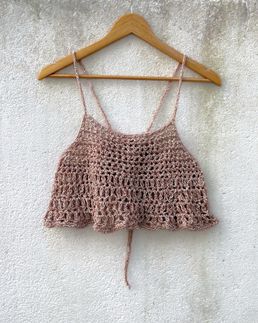 Crochet Spaghetti Tie Top