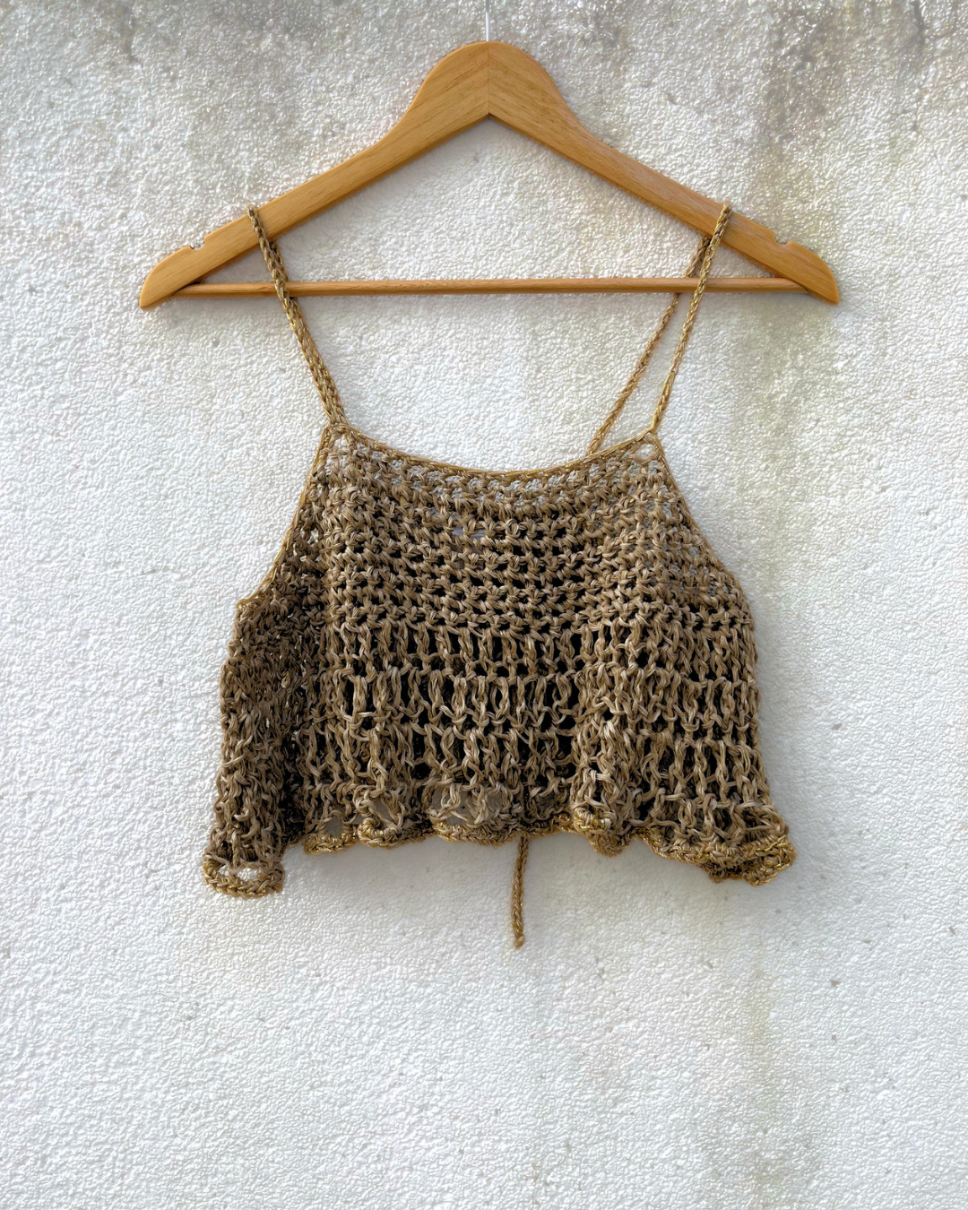 Crochet Spaghetti Tie Top