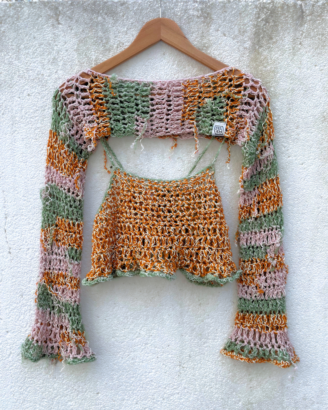Peachy Sleeve + Tie Top Set