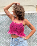 Crochet Spaghetti Tie Top