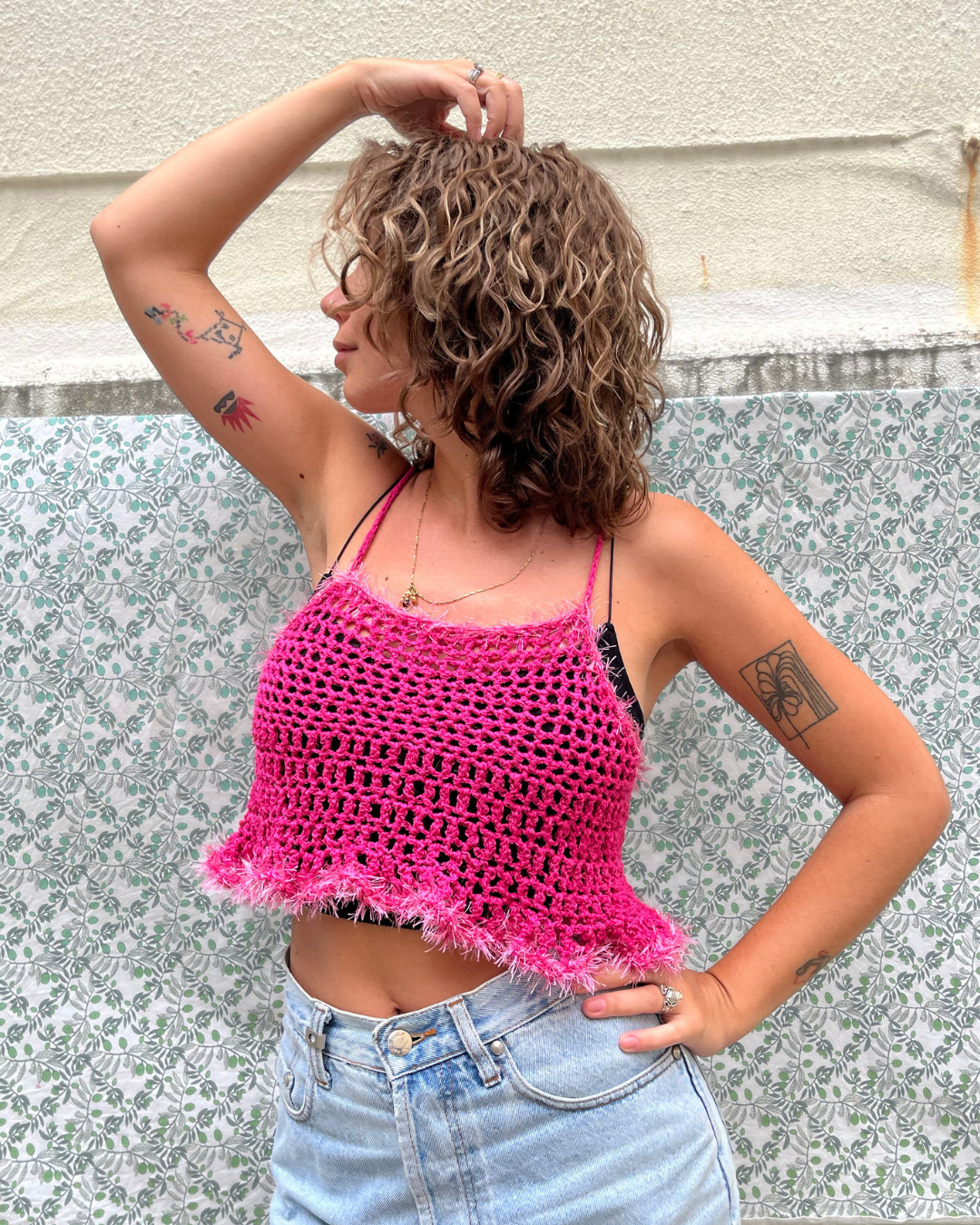 Crochet Spaghetti Tie Top