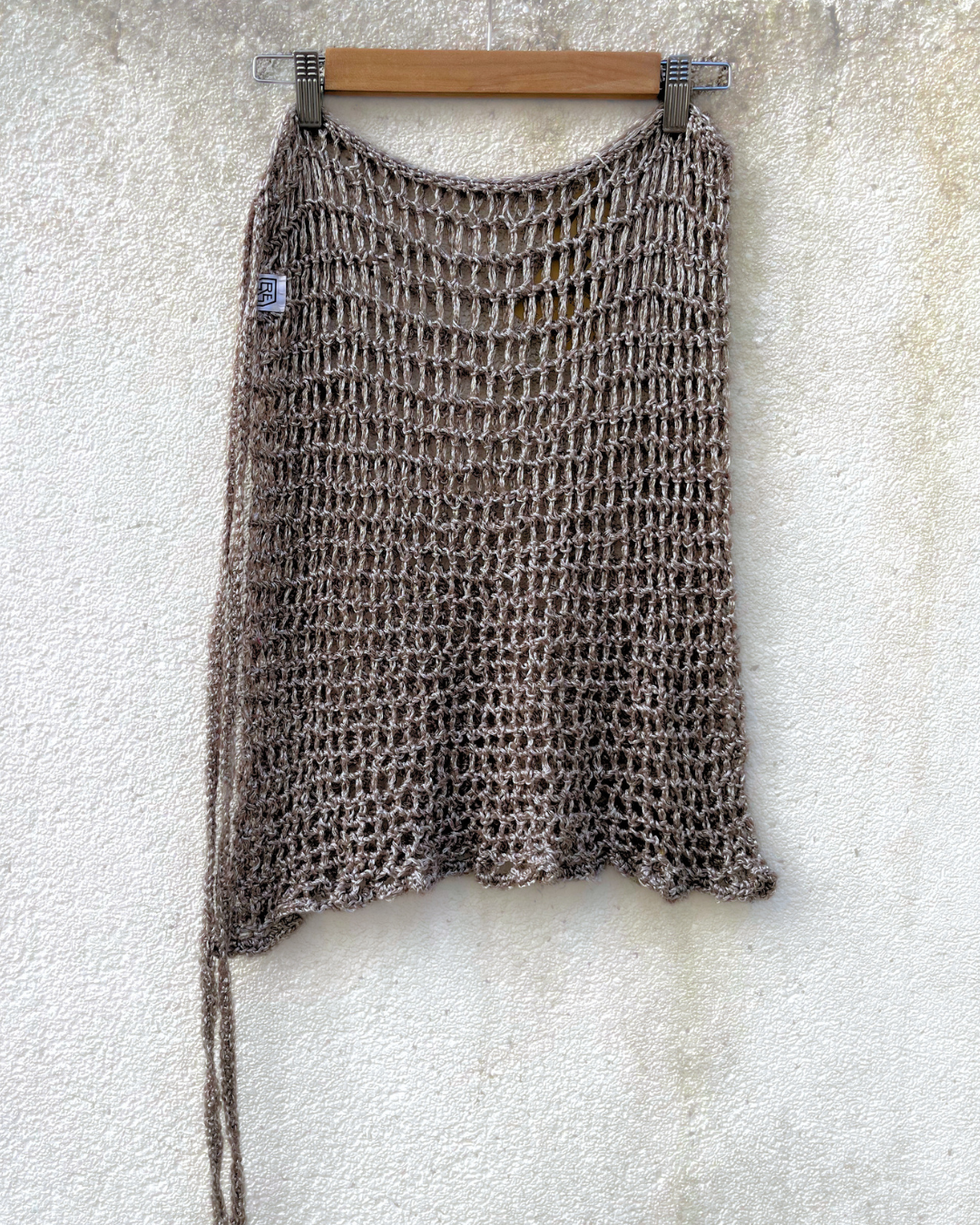 Silver Skirt + Tie Top Set