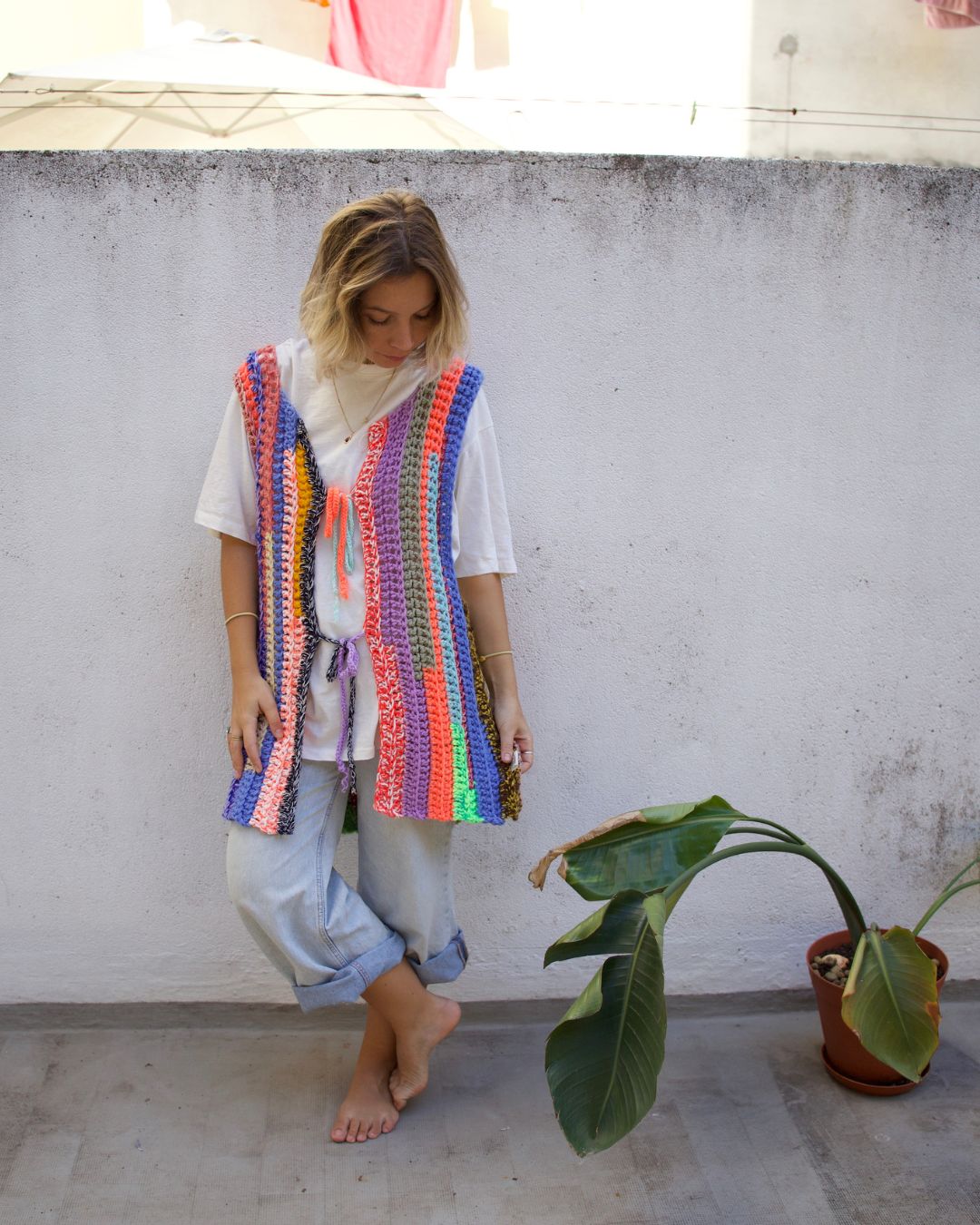 Crochet Front-Tie Vest