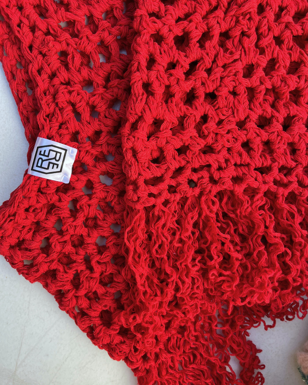 Red Fringe Crochet Vest