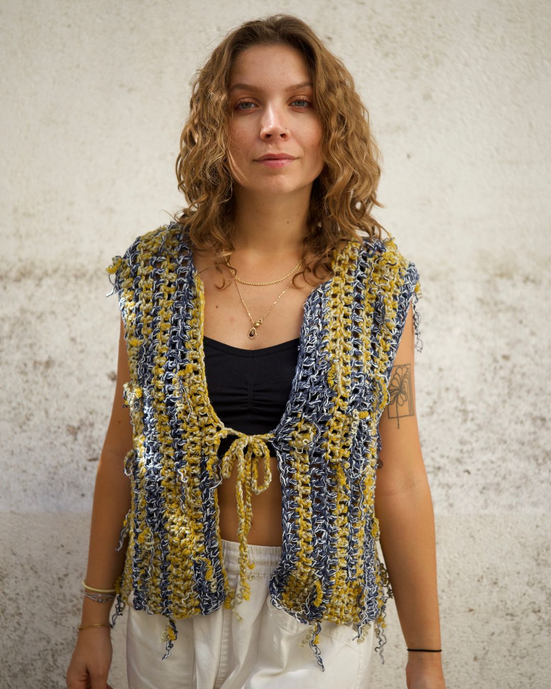 Crochet Front-Tie Vest
