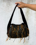 Mustard-Green Crochet Purse