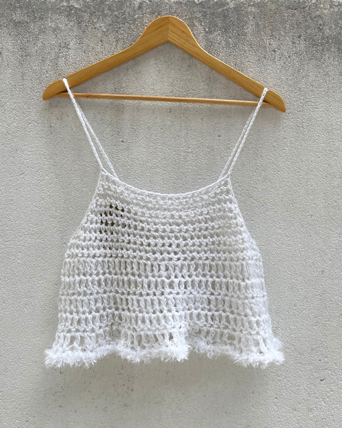 Crochet Spaghetti Tie Top