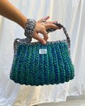 Blue–Green Crochet Purse