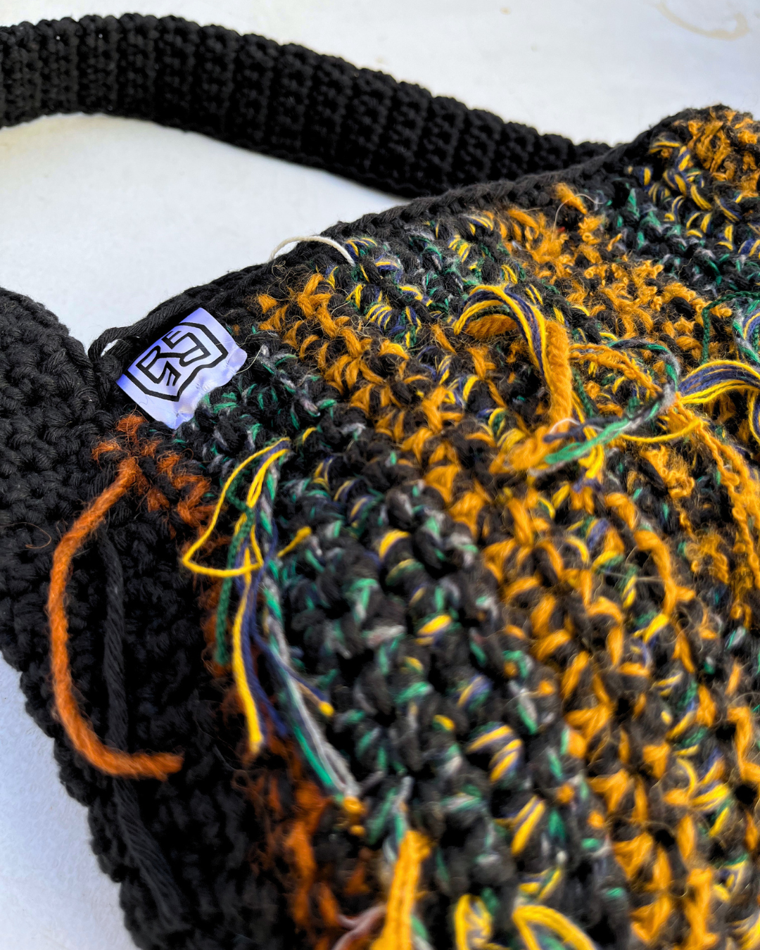 Mustard-Green Crochet Purse