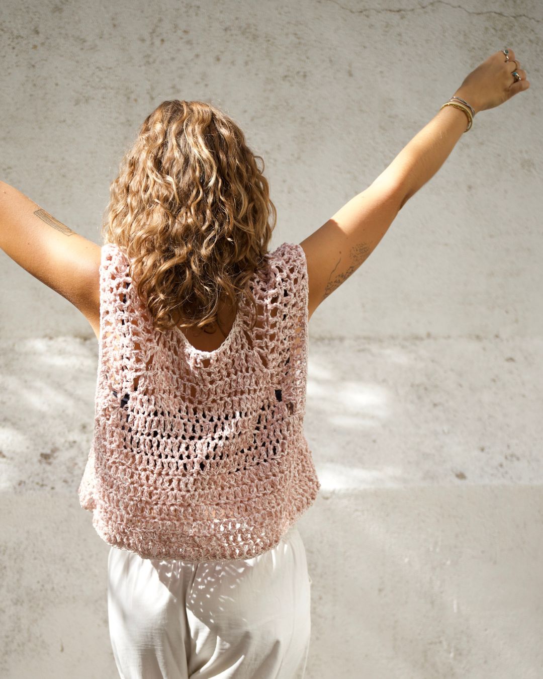 Blush Mesh Vest