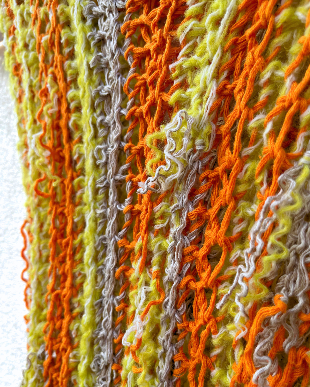 Orange-Brown Sleeve + Mesh Top Set